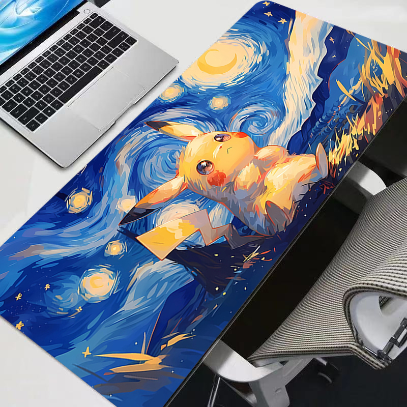 Pc Gaming Aesthetic - Mouse Pad Large P-Pikachu Rubber PC