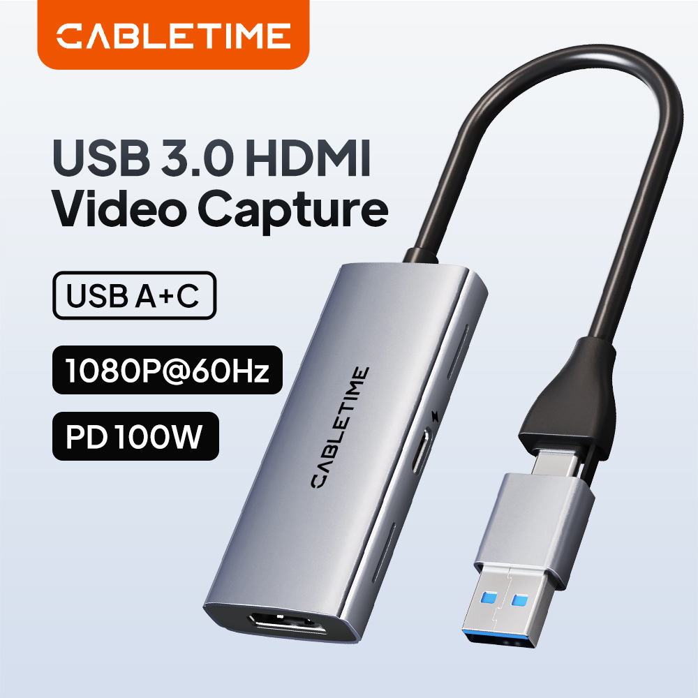 Pc Gaming Live Streaming - CABLETIME Video Capture Card 4K With