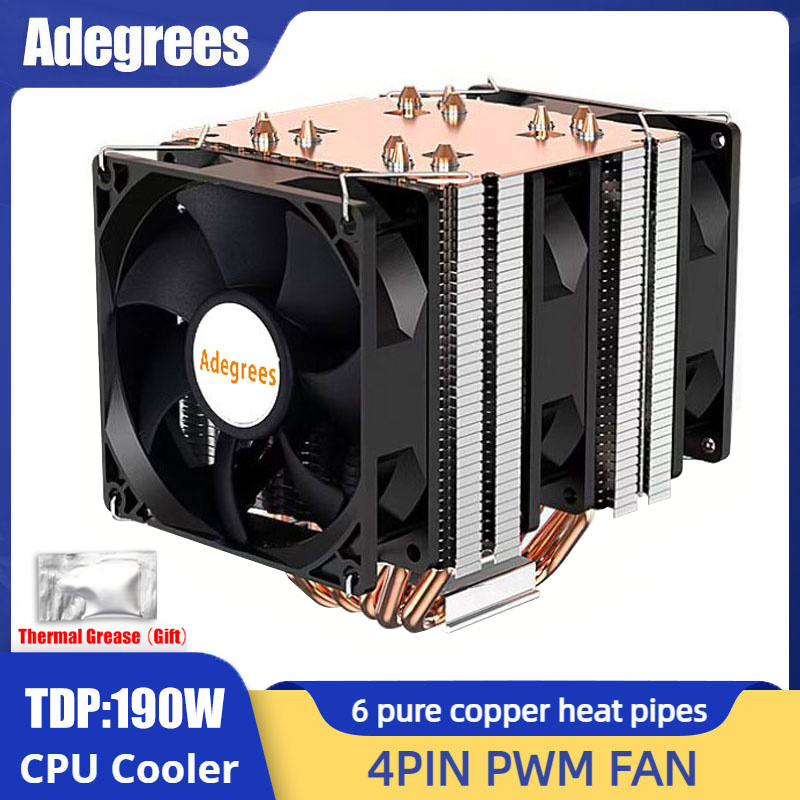 Pc Gaming Rgb - 6 Heat Pipe CPU Cooler 4Pin