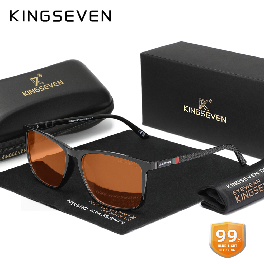 Gaming Glasses Blue Light - KINGSEVEN Blue Blocking Glasses Ultralight Men/Women