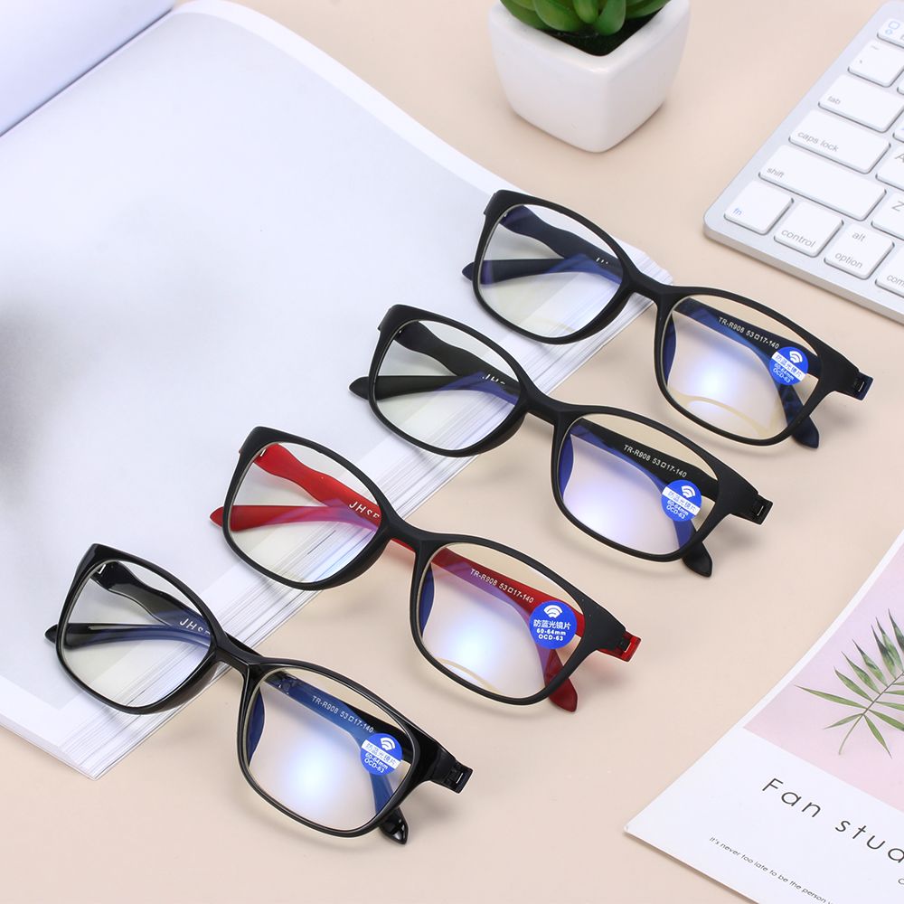 Gaming Glasses Blue Light - Unisex Flexible TR90 Computer Goggles Anti