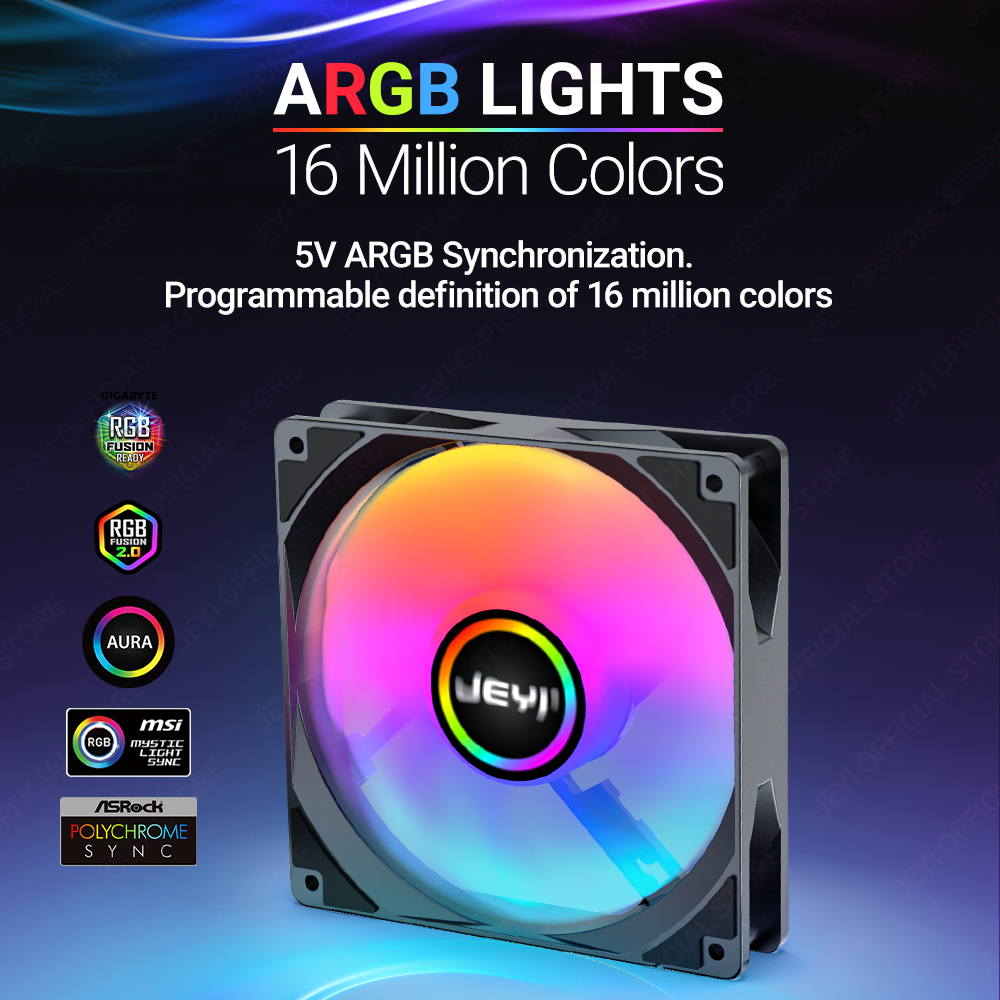 JEYI 120mm PC ARGB Cooling Fan - مراجعة Pc Gaming Rgb وسعره
