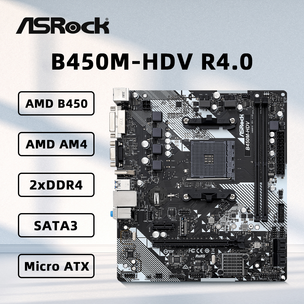 ASROCK B450M-HDV R4.0 Motherbo - مراجعة Pc Gaming Amd Ryzen 5 وسعره
