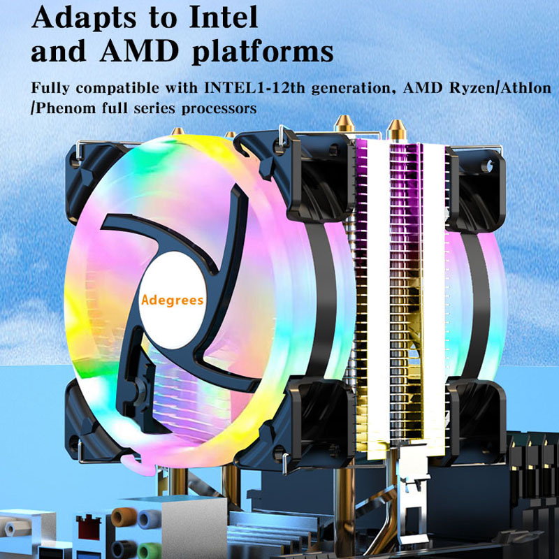CPU Cooler 3Pin/4Pin PWM CPU P - مراجعة Pc Gaming Rgb وسعره