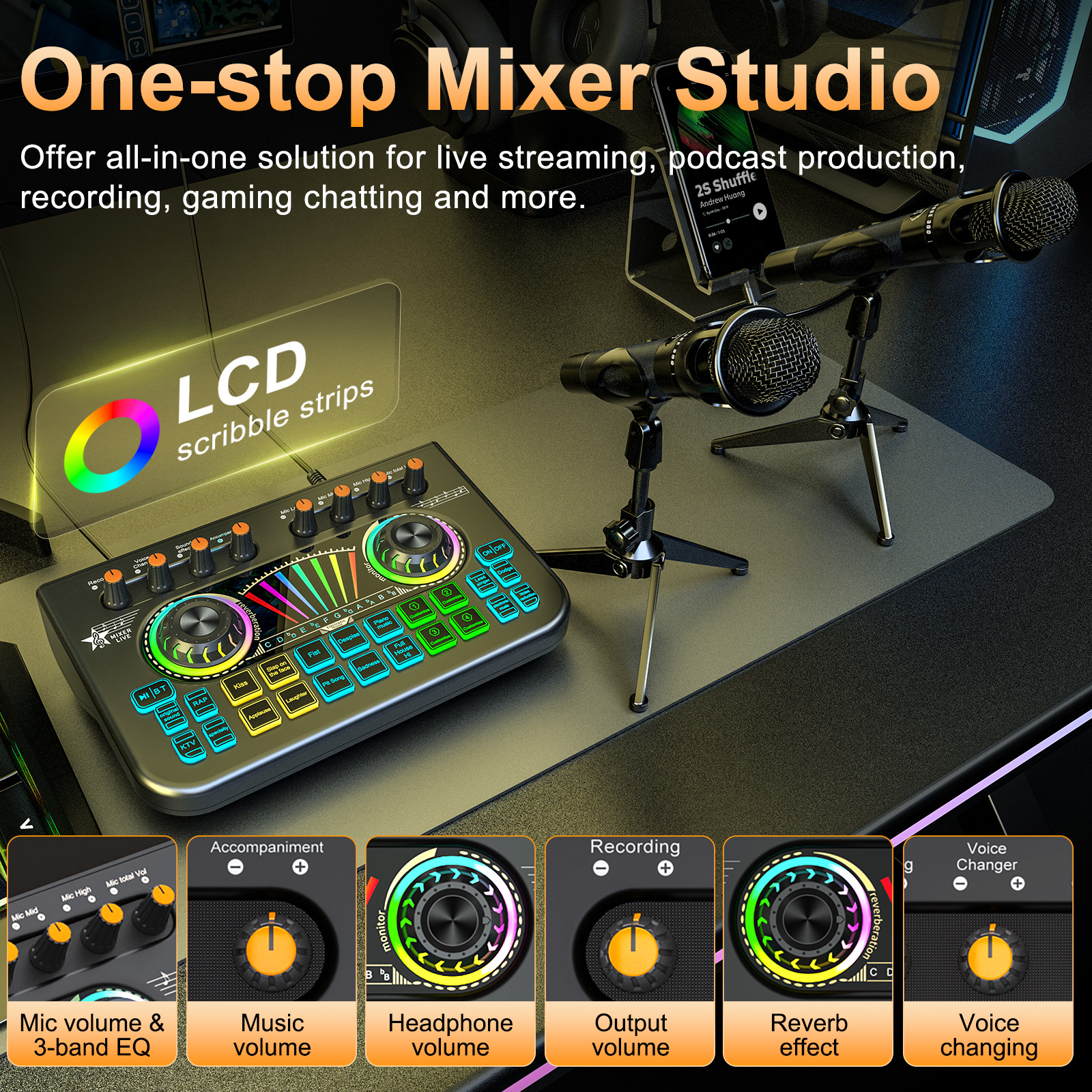 Tenlamp Sound Board to Play Mu - مراجعة Pc Gaming Live Streaming وسعره