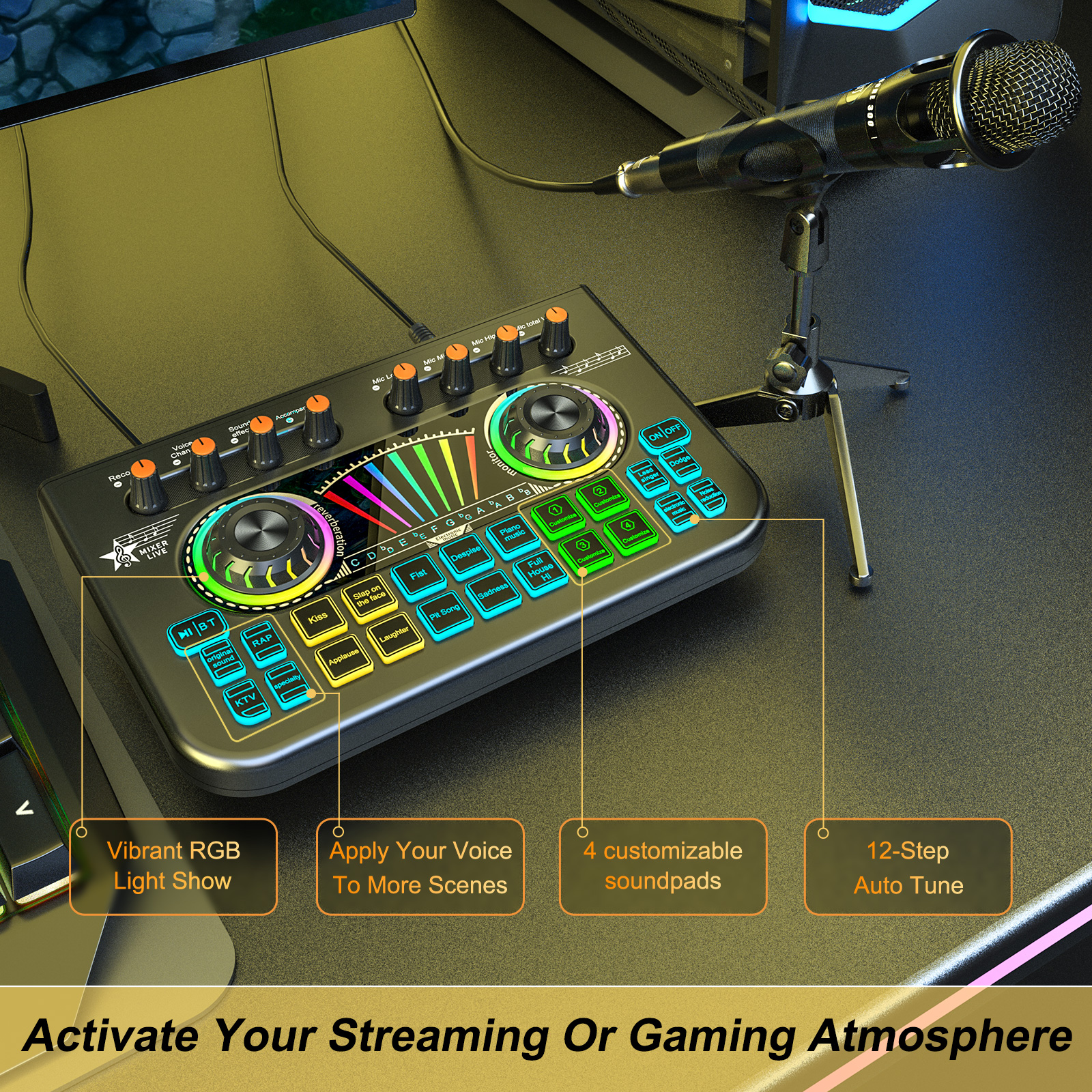 Tenlamp Sound Board to Play Mu - مراجعة Pc Gaming Live Streaming وسعره