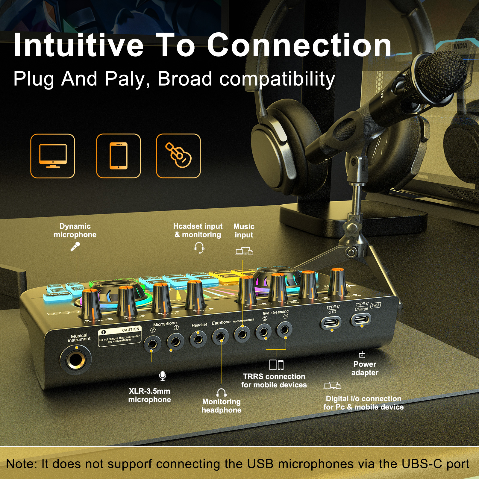 Tenlamp Sound Board to Play Mu - مراجعة Pc Gaming Live Streaming وسعره