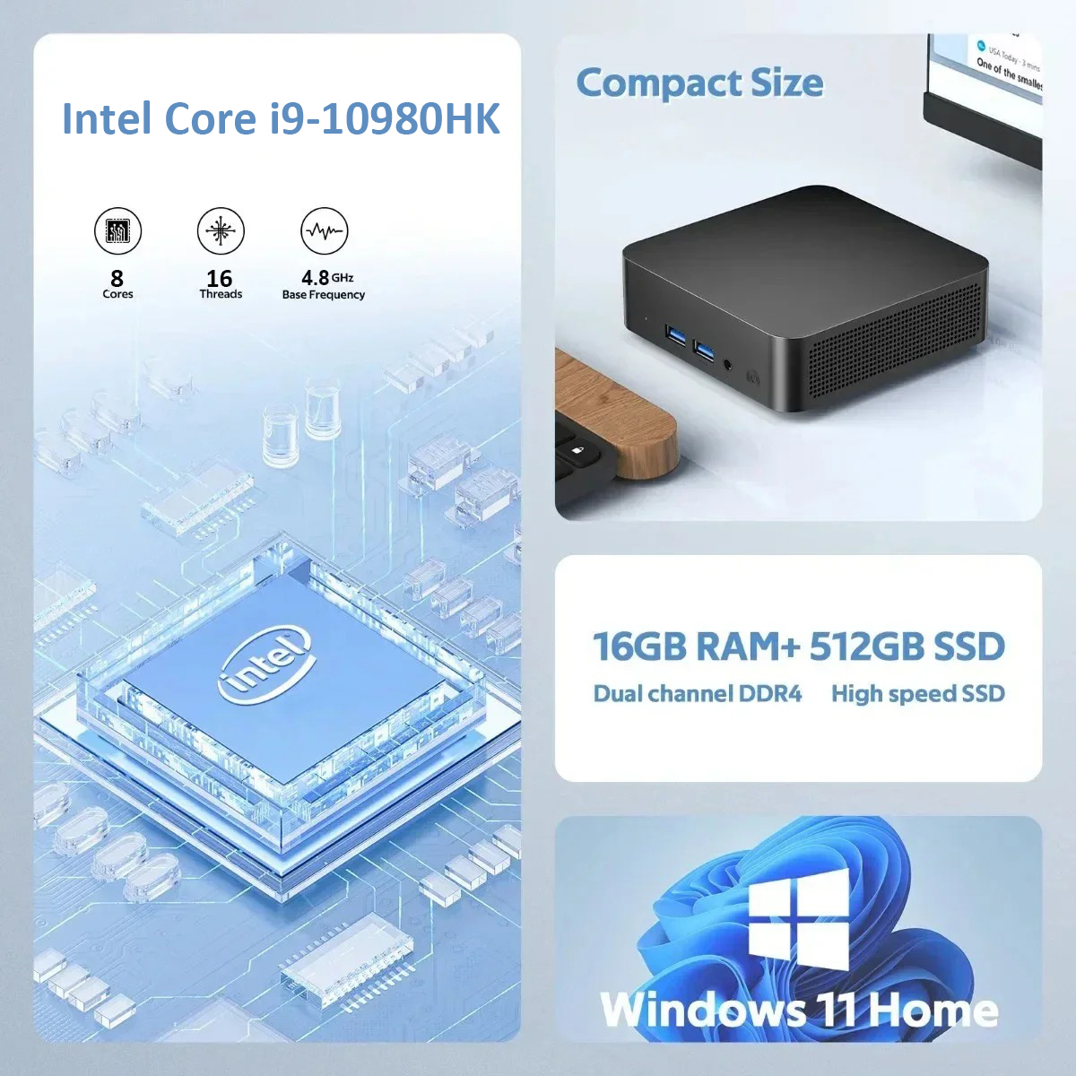 NEW MINI PC Computer Intel Cor - مراجعة Pc Gaming Intel Core I9 وسعره