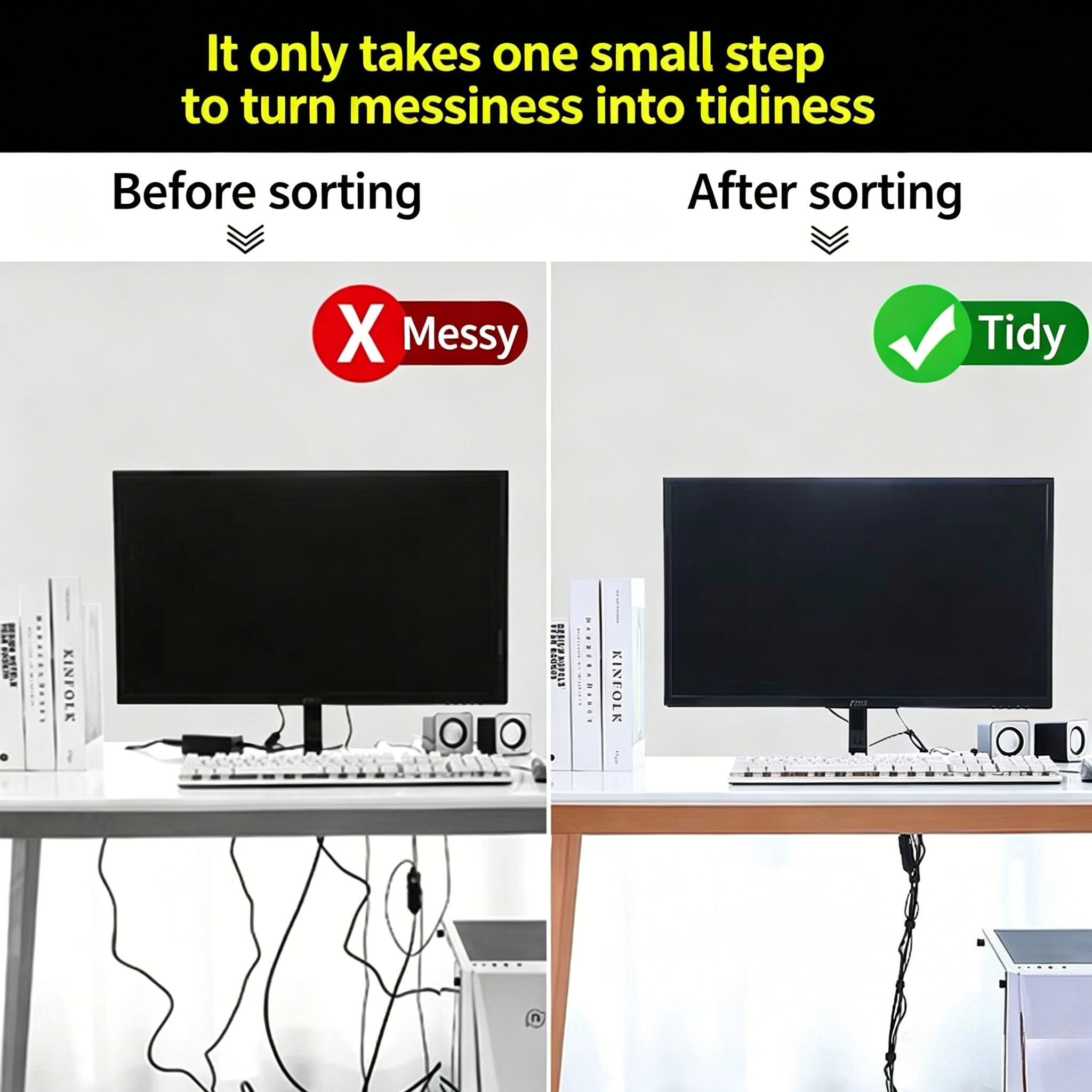 1/3M Cable Organizer Cable Man - مراجعة Cable Management Sleeve وسعره