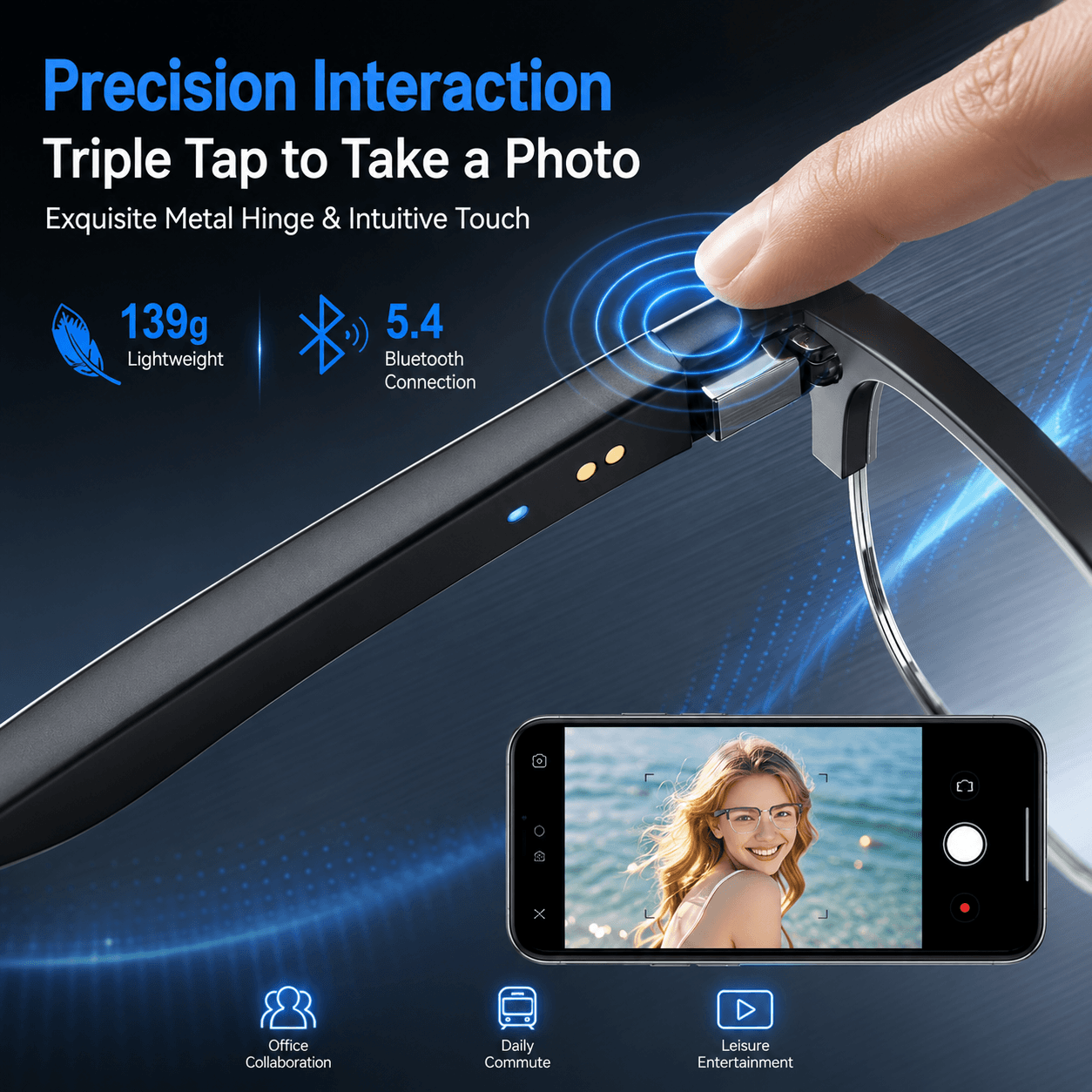 AIMB V2 Smart Bluetooth Glasse - مراجعة Gaming Glasses Blue Light وسعره