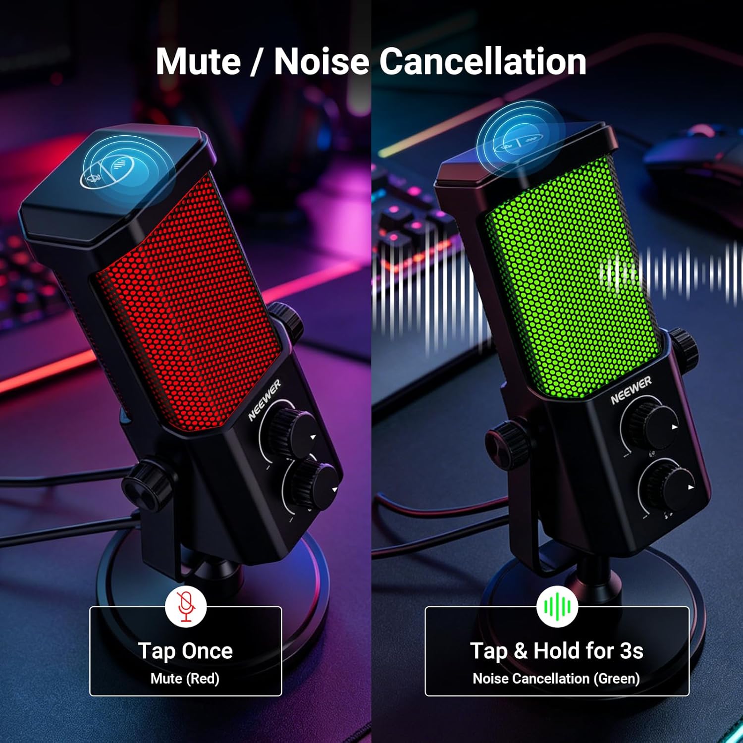 AI USB Podcasting Microphone,  - مراجعة Pc Gaming Rgb وسعره