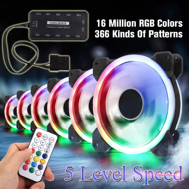120mm RGB Quiet Adjustable PC  - مراجعة Pc Gaming Rgb وسعره