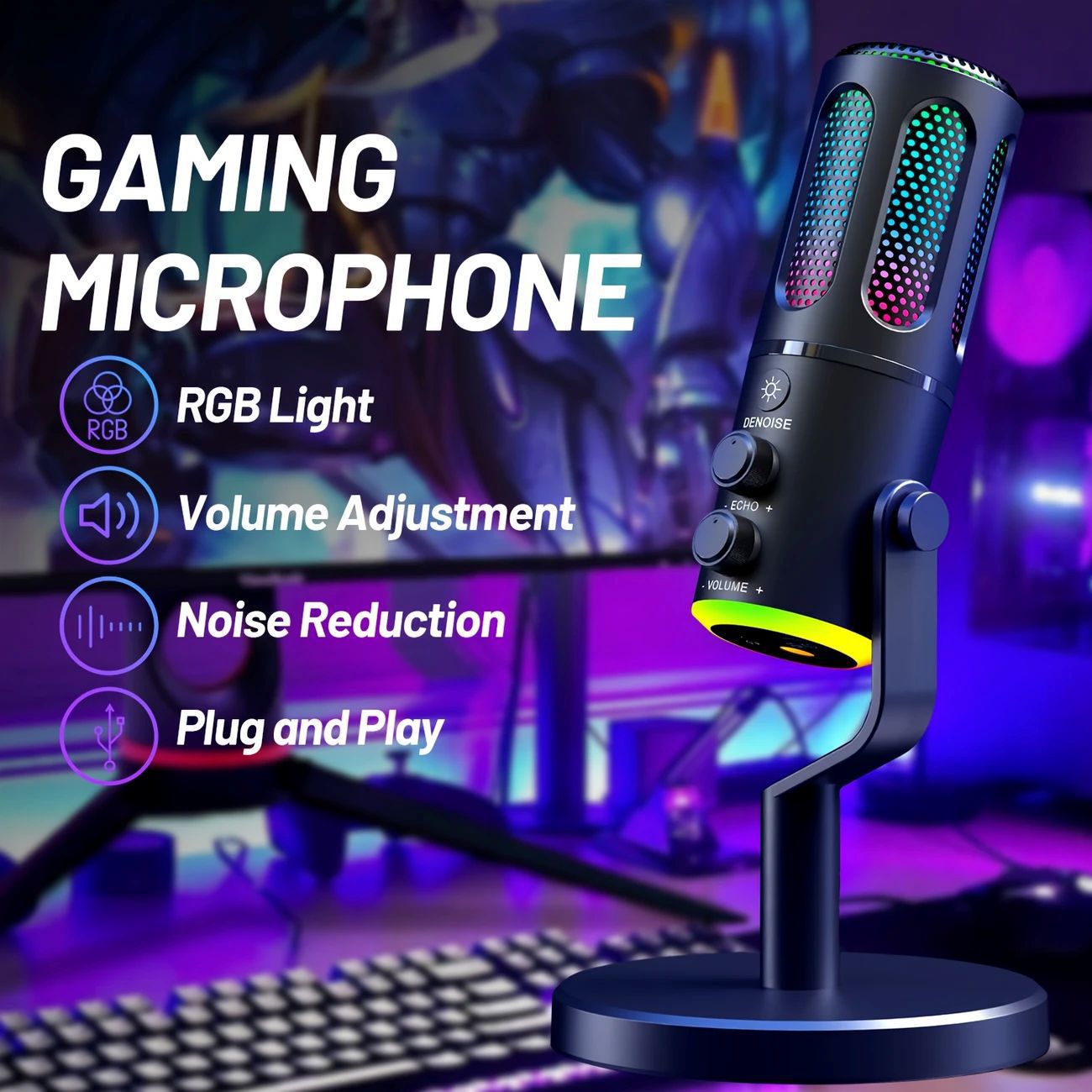 USB Gaming Microphone SU8 for  - مراجعة Pc Gaming Live Streaming وسعره