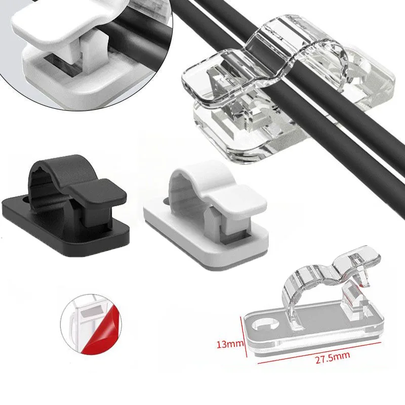 10/50PCS Cable Organizer Clips - مراجعة Cable Management Sleeve وسعره