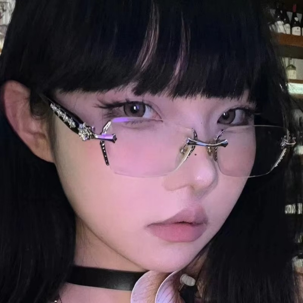 Fashion Y2K Vintage Frameless  - مراجعة Gaming Glasses Blue Light وسعره