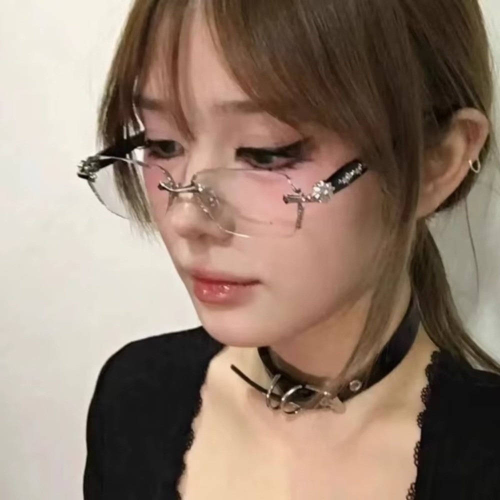 Fashion Y2K Vintage Frameless  - مراجعة Gaming Glasses Blue Light وسعره