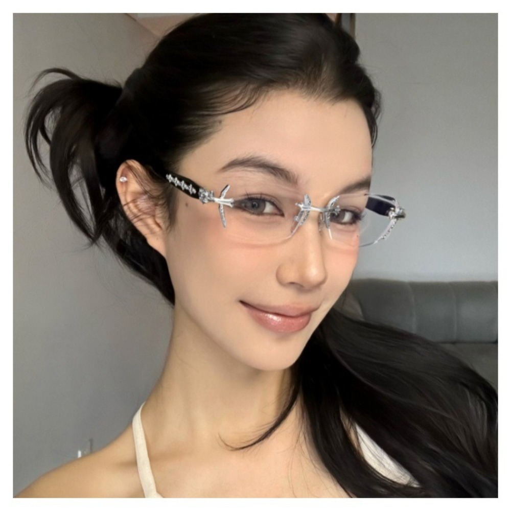 Fashion Y2K Vintage Frameless  - مراجعة Gaming Glasses Blue Light وسعره