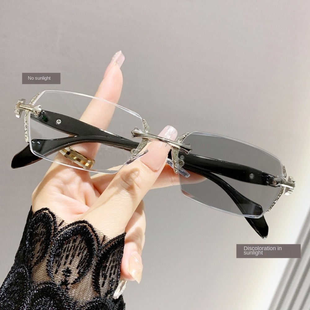 Fashion Y2K Vintage Frameless  - مراجعة Gaming Glasses Blue Light وسعره