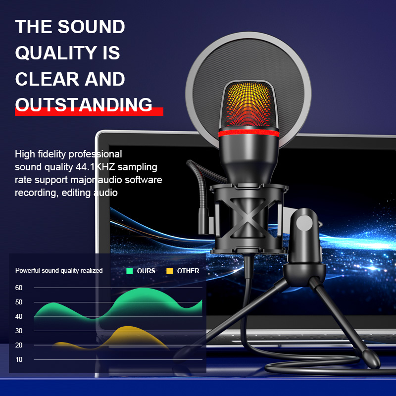 Professional Condenser Microph - مراجعة Pc Gaming Live Streaming وسعره