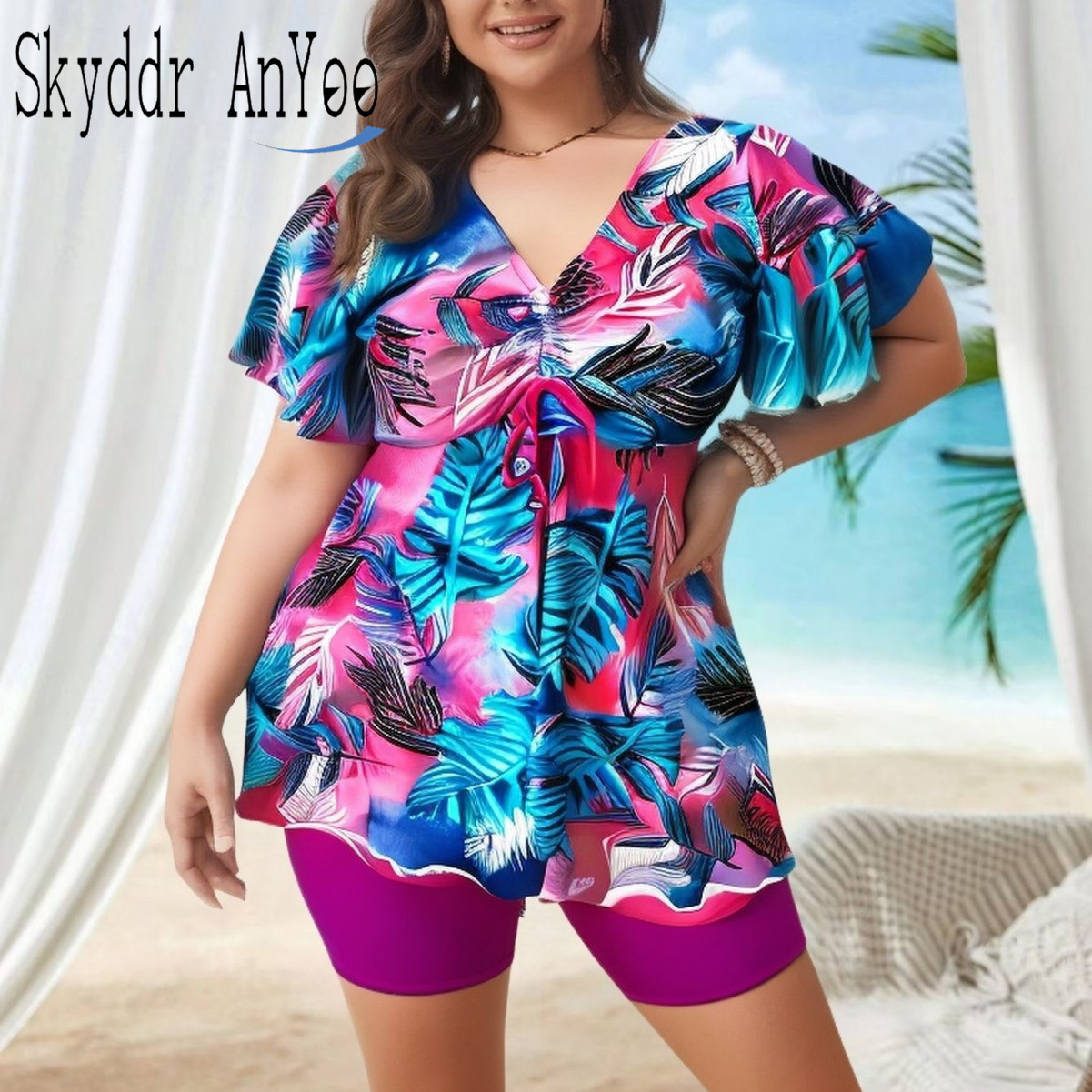 Women's Plus Size Tankini Swim - مراجعة Cable Management Sleeve وسعره