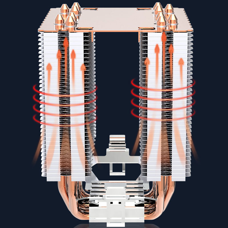 6 Heat Pipe CPU Cooler 4Pin PW - مراجعة Pc Gaming Rgb وسعره