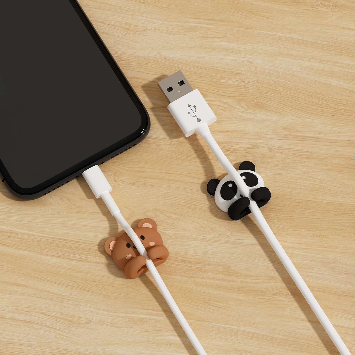 2/3pcs Cute Cartoon Desktop Ca - مراجعة Cable Management Sleeve وسعره
