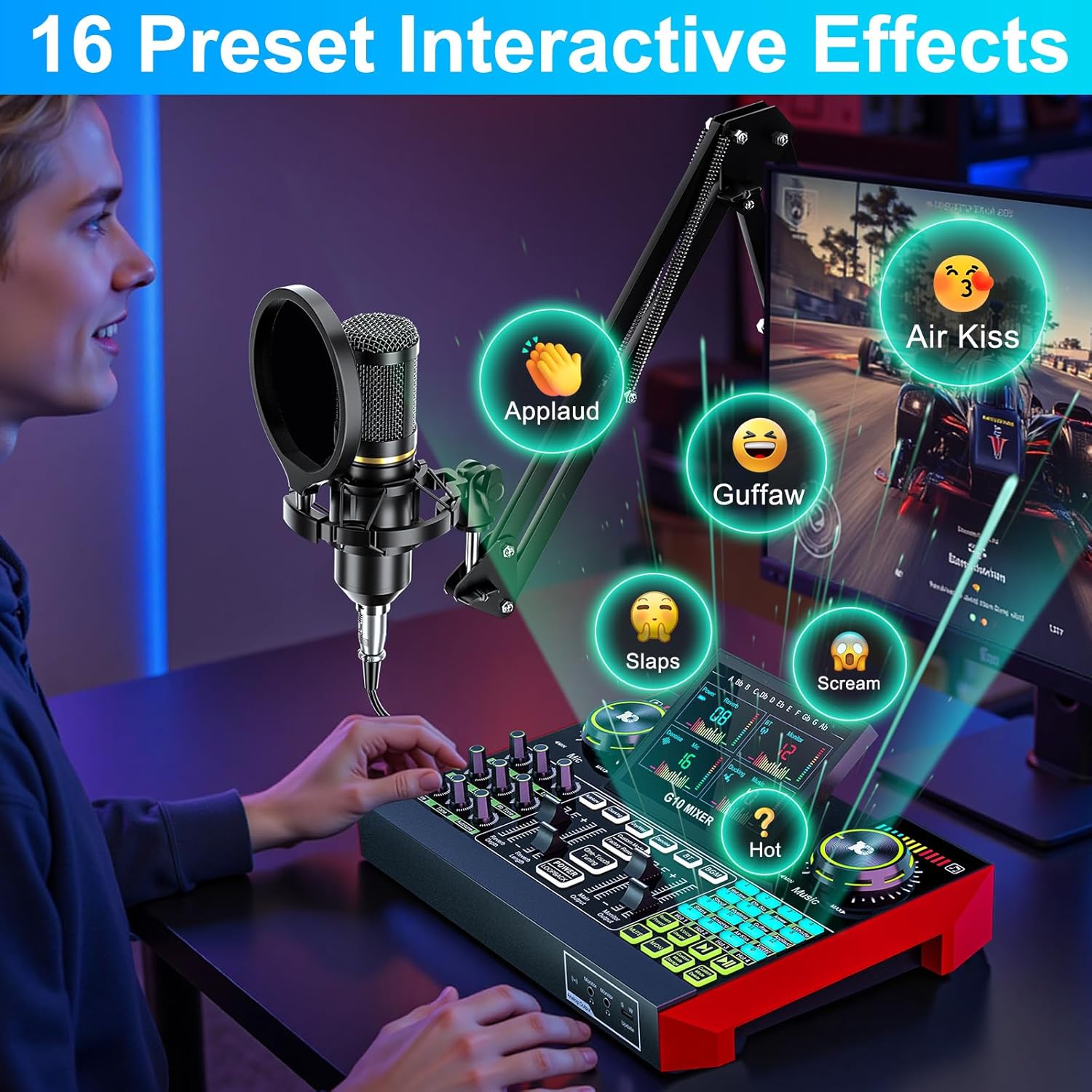 Tenlamp Podcast Equipment with - مراجعة Pc Gaming Live Streaming وسعره