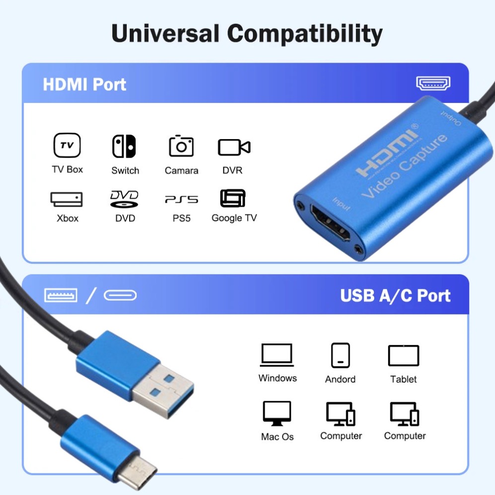 USB 3.0 Video Capture Card HDM - مراجعة Pc Gaming Live Streaming وسعره