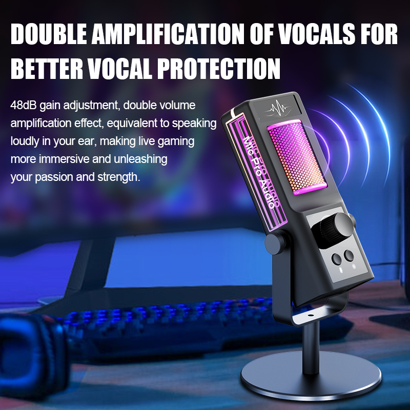 Rgb condenser microphone podca - مراجعة Pc Gaming Live Streaming وسعره