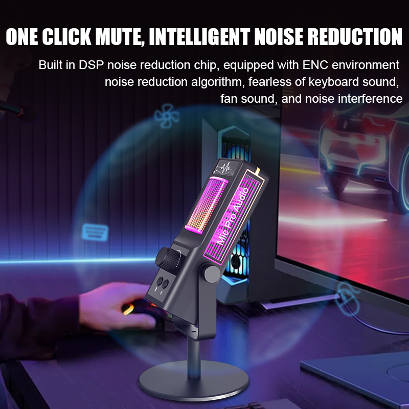 Rgb condenser microphone podca - مراجعة Pc Gaming Live Streaming وسعره