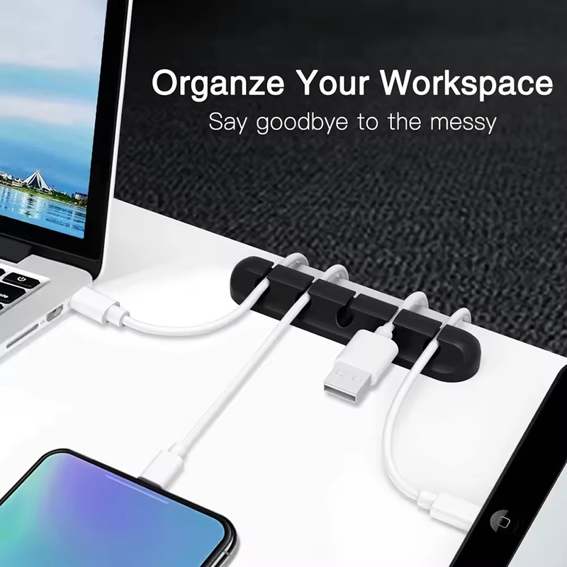 Silicone USB Cable Clip Winder - مراجعة Cable Management Sleeve وسعره