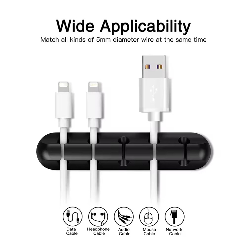 Silicone USB Cable Clip Winder - مراجعة Cable Management Sleeve وسعره