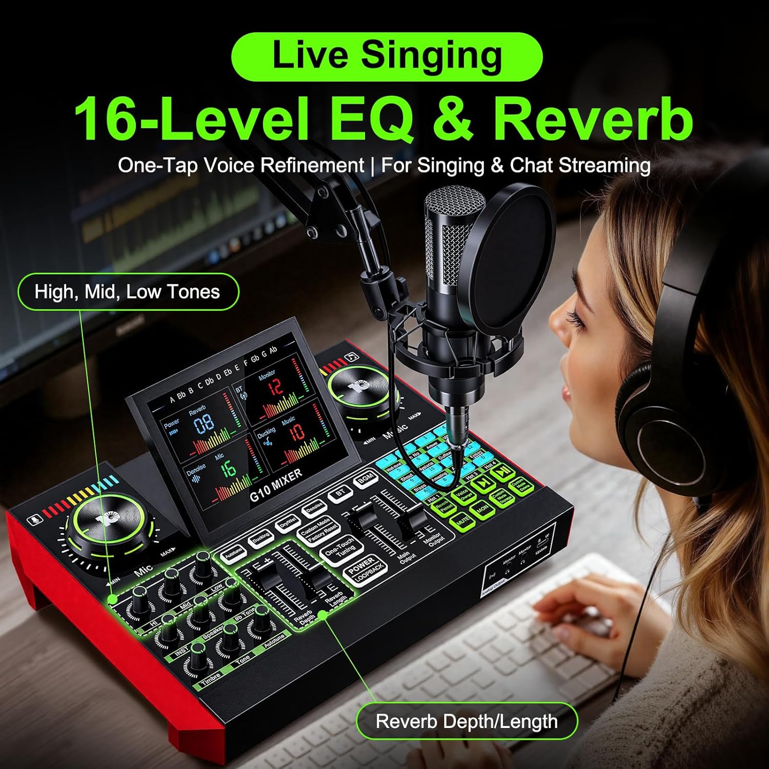 Tenlamp Podcast Equipment with - مراجعة Pc Gaming Live Streaming وسعره