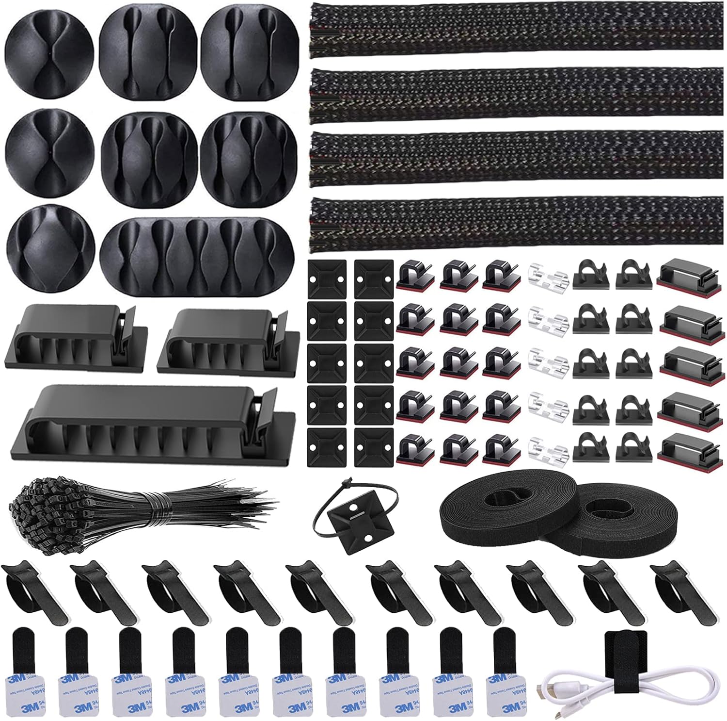 192 PCS Cable Management Kit w - مراجعة Cable Management Sleeve وسعره