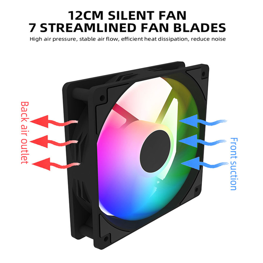 120mm PC Case Fan 12V RGB Cycl - مراجعة Pc Gaming Rgb وسعره