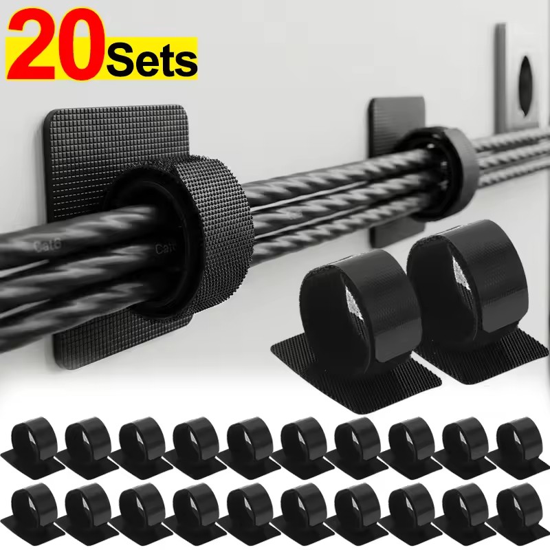 Adhesive Under Desk Cable Ties - مراجعة Cable Management Sleeve وسعره