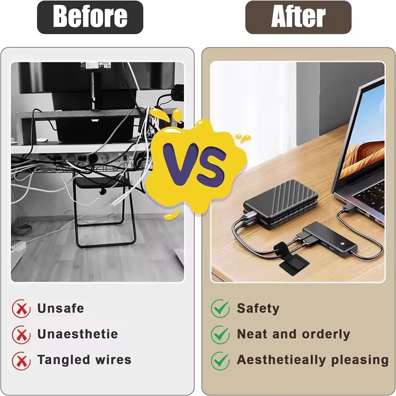 Adhesive Under Desk Cable Ties - مراجعة Cable Management Sleeve وسعره