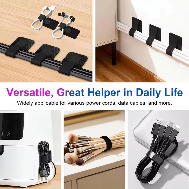 Adhesive Under Desk Cable Ties - مراجعة Cable Management Sleeve وسعره