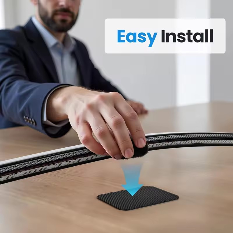 Adhesive Under Desk Cable Ties - مراجعة Cable Management Sleeve وسعره