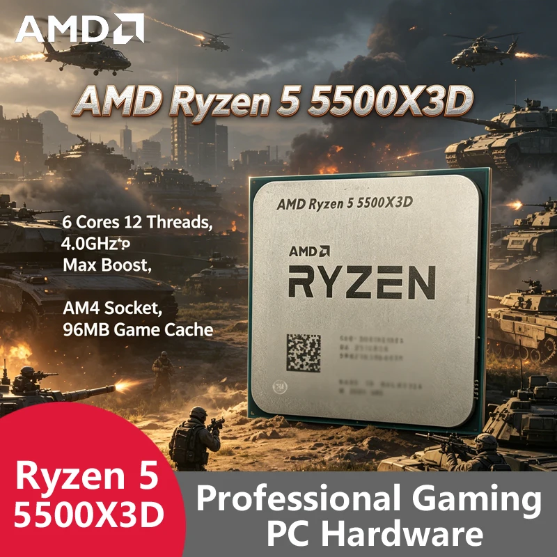 AMD Ryzen 5 5500X3D AM4 7nm Ga - مراجعة Pc Gaming Amd Ryzen 5 وسعره