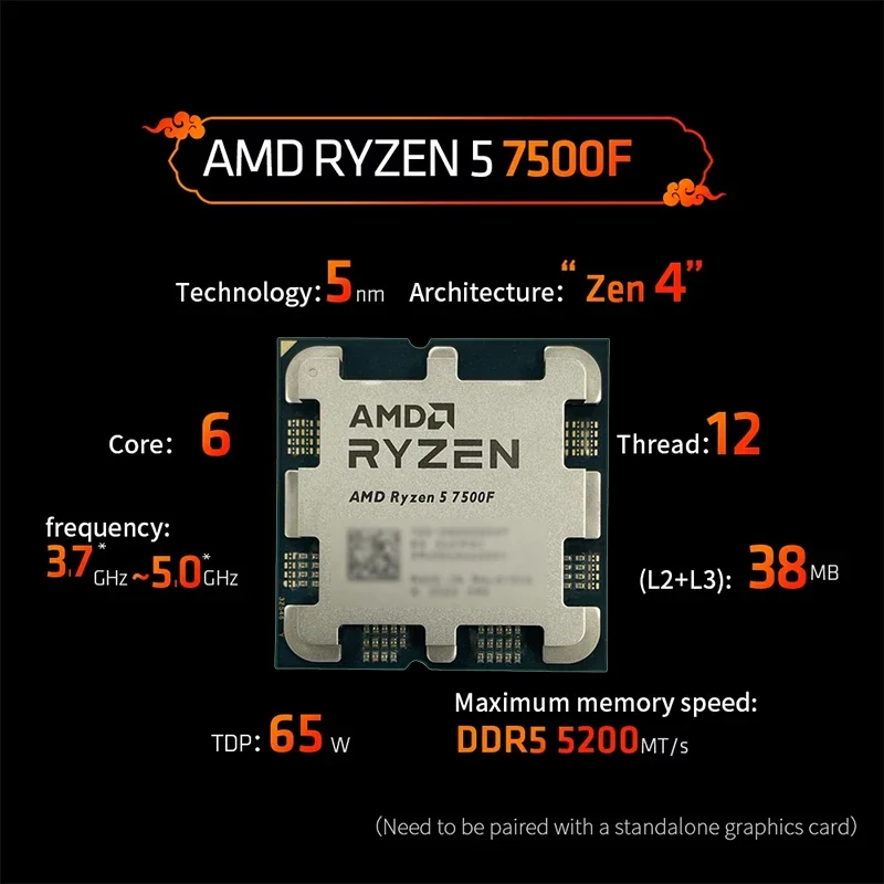AMD Ryzen 5 7500F 3.7GHz 6-Cor - مراجعة Pc Gaming Amd Ryzen 5 وسعره