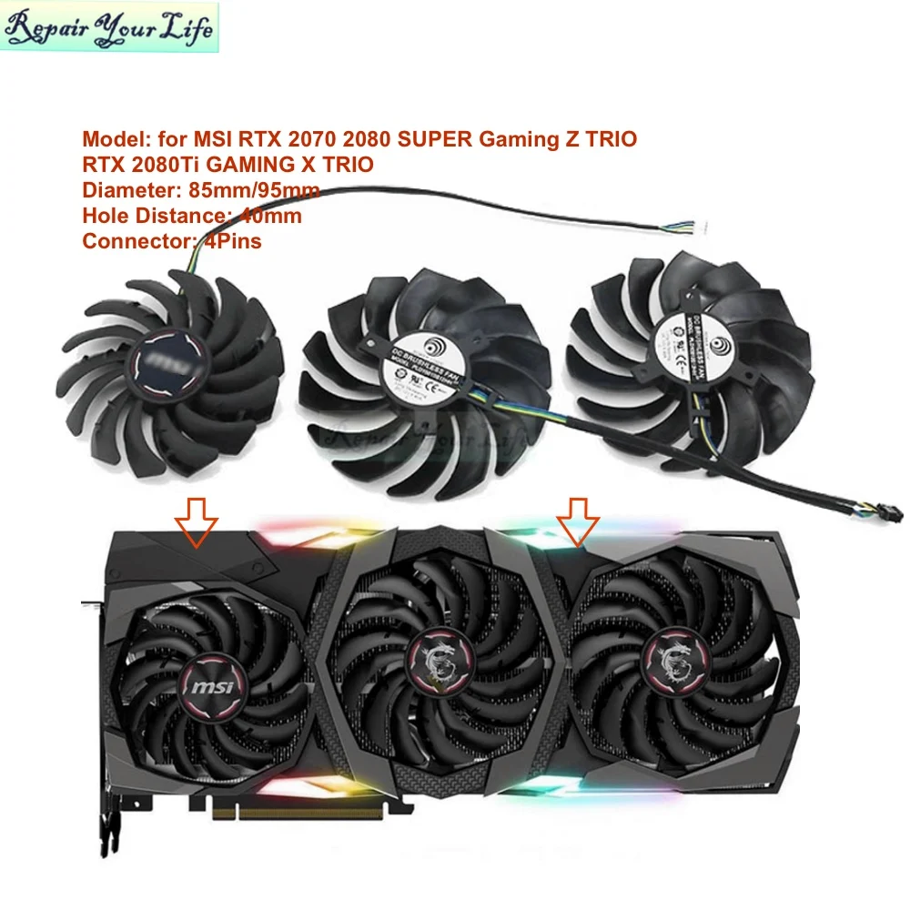 PC VGA Cooling Fan for MSI RTX - مراجعة Pc Gaming Msi وسعره