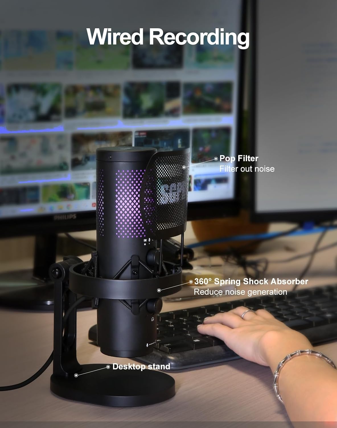 Wireless USB Microphone for St - مراجعة Pc Gaming Rgb وسعره